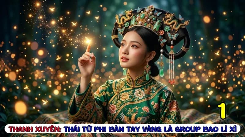 Ảnh bìa THANH XUYÊN: THÁI TỬ PHI BÀN TAY VÀNG LÀ GROUP BAO LÌ XÌ 